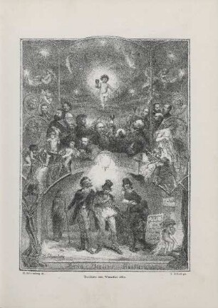 Tischkarte zum Winterfest 1862. Verein Berliner Künstler