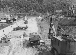 Baustelle der zweiten Schleuse Hirschhorn/Neckar