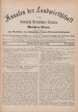 No. 3. Berlin, den 16. Januar 1867. VII. Jahrgang.