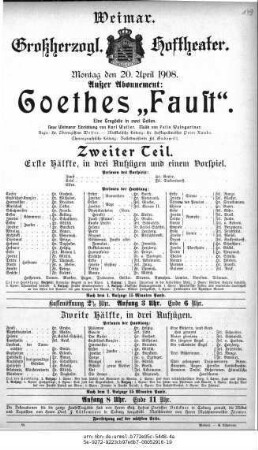 Goethes "Faust". Zweiter Teil