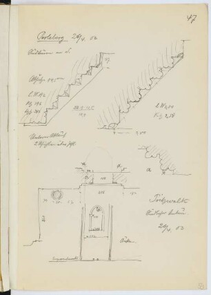 Jakobikirche, Perleberg / Kirche, Pritzwalk: Details (aus: Skizzen- und Fotoalbum 28)
