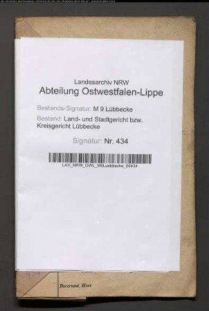 Erblasser: Dettmer, Johann Heinrich: