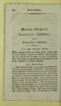 Vierter Abschnitt. Australien (Südindien), oder Polynesien (Inselwelt)