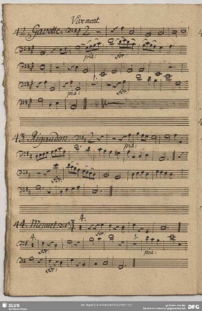 42. Anonymus, Gavottes, A-Dur