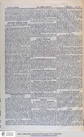Aus: Neue Hessische Volksblätter Nummer 102 vom 01. Mai 1912