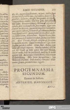 Progymnasma Secundum. Euntes in ludum.