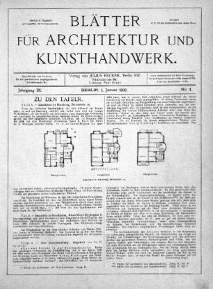 No. 1, 1. Januar 1893