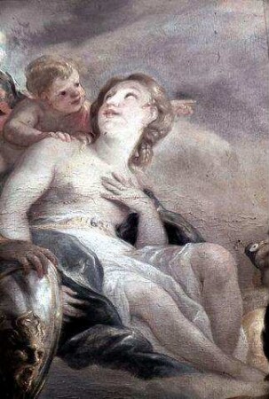 Merkur mit dem goldenen Apfel der Eris