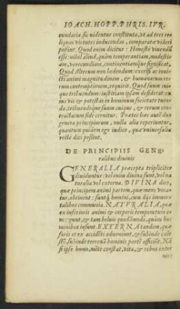 De Principiis Generalibus divinis