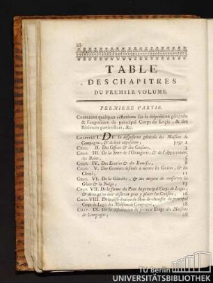Table Des Chapitres Du Premier Volume.