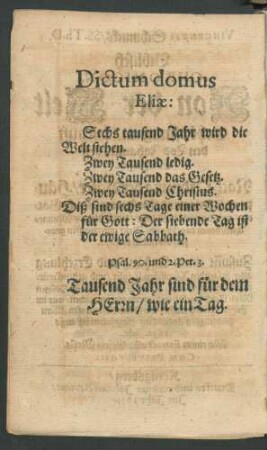 Dictum domus Eliae