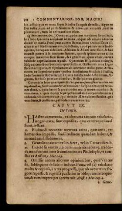 Caput IX. De Ventis.