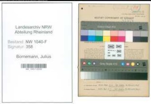 Entnazifizierung Julius Bornemann , geb. 28.08.1908 (Zollsekretaer)