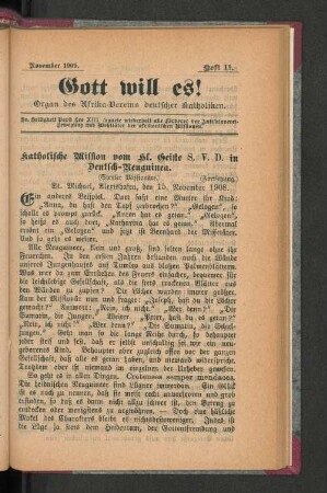 November 1909. Heft 11.