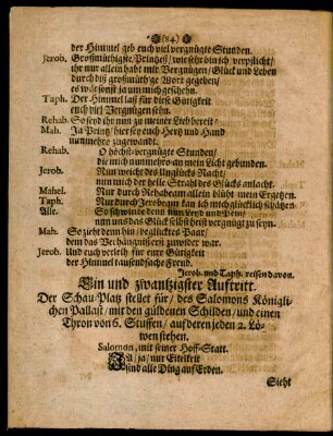 Ein und zwantzigster Auftritt.