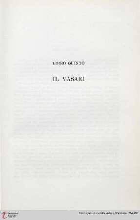 Libro quinto: Il Vasari