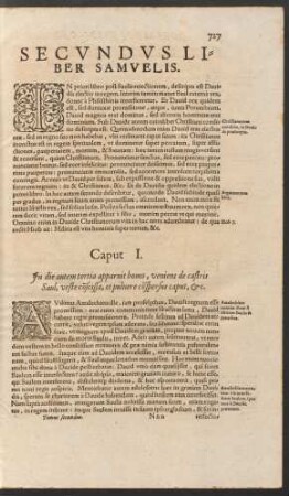 Secundus Liber Samuelis.