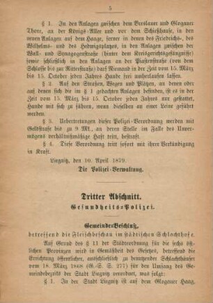 Dritter Abschnitt. Gesundheits-Polizei
