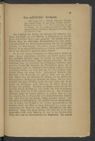 Der militärische Horizont