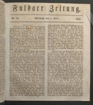 Mittwoch, den 4. April. 1832