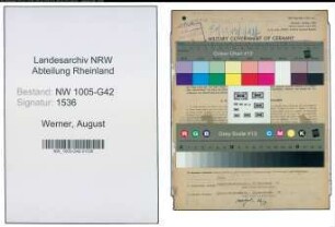 Entnazifizierung August Werner , geb. 08.07.1895 (Schuhmacher)