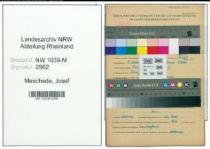 Entnazifizierung Josef Meschede , geb. 07.12.1894 (Lehrer)