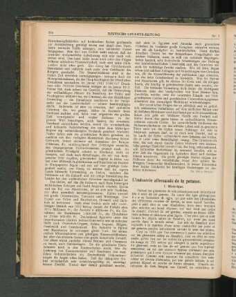 L'industrie allemande de la potasse.