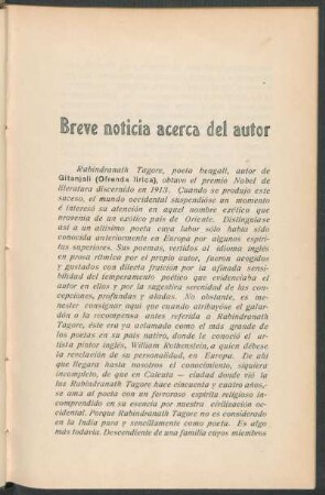 Breve noticia acerca del autor
