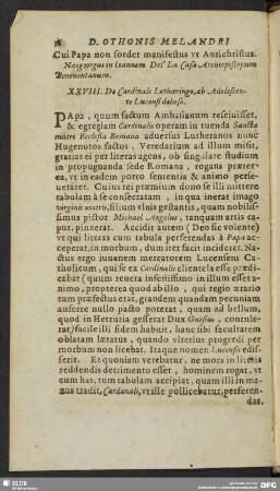 XXVIII. De Cardinale Lotharingio, ab Adolescente Lucensi deluso
