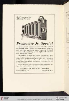Rochester Optical Division, Eastman Kodak Co. [Premoette Jr. Special Compact Camera]