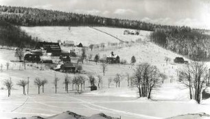 Rehefeld (Altenberg-Rehefeld). Oberer Ortsteil mit Grenzbaude
