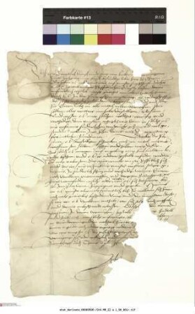 Herzog Johann [der Beständige von Sachsen] dankt Landgraf Philipp für seinen Beistand für das Stift Großburschla während des Bauernkriegs und weist gleichzeitig dessen Herrschaftsansprüche zurück