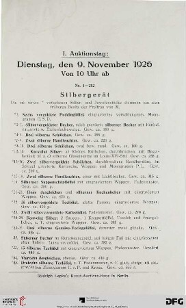 Silbergerät (Nr. 1-252)