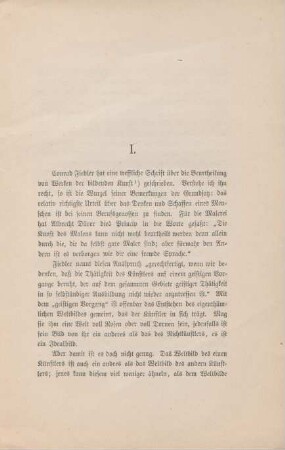 I. [Standpunkt der Schrift]