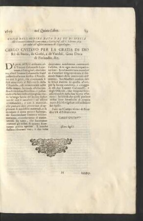 Scritture Contenute nel Quinto Libro.
