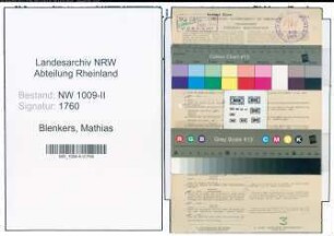 Entnazifizierung Mathias Blenkers , geb. 17.07.1902 (Postschaffner)