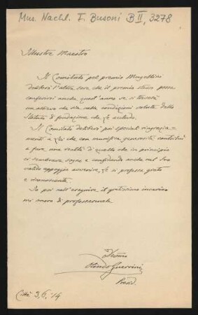 Brief an Ferruccio Busoni : 03.06.1914
