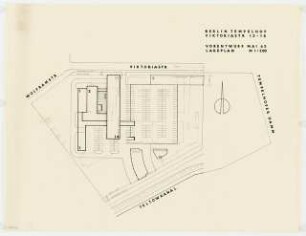 UFA Viktoriastraße 13-18, Berlin-Tempelhof: Lageplan 1:500