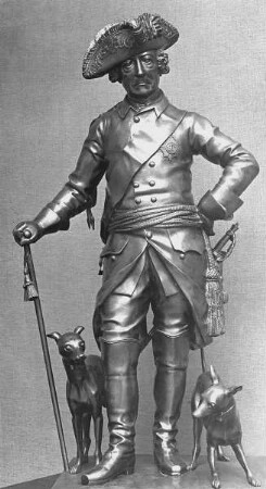 Friedrich der Große mit zwei Windspielen