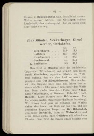 23a) Münden, Veckerhagen, Gieselwerder, Carlshafen