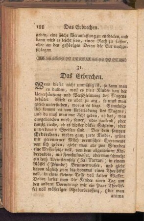 31. Das Erbrechen