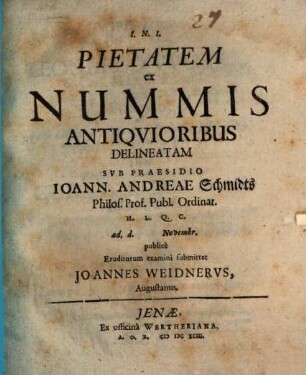 Pietatem ex nummis antiquioribus delineatam