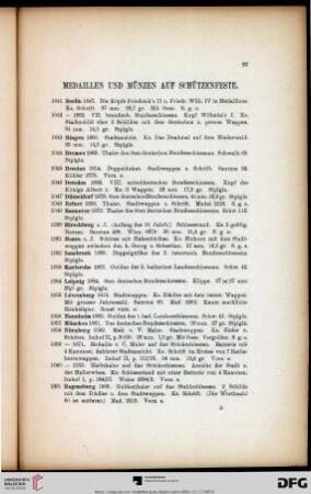 Medaillen und Münzen auf Schützenfeste (Nr. 1041-1066)