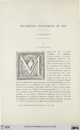 3. Pér. 2.1889: [Les industries d'art, 1,2], La céramique, La porcelaine : Exposition Universelle de 1889