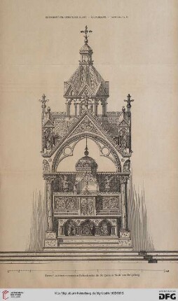 Entwurf zu einem romanischen Baldachinaltar für St. Quirin in Neuß