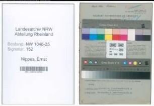 Entnazifizierung Ernst Nippes , geb. 27.01.1905 (Musiker)
