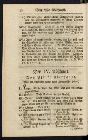 Der IV. Abschnitt. Von Afrika überhaupt.