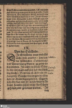 IX. Von der Erbsünde