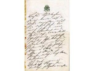 Originalbrief der Großherzogin Luise an Alwine Schroedter. (Anrede "liebes Schroedterchen")