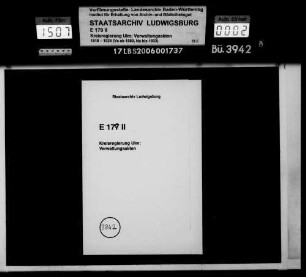 Begehung der Landesgrenzen gegen Hohenzollern in den Oberämtern Tettnang und Wangen